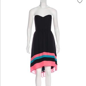 Parker hi low strapless dress